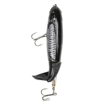 China Artificial ABS Plastic Trolling Bait With Soft Spinning Bass Topwater Fishing Lure Whopper Plopper Tail Lure Fishing Lure for sale