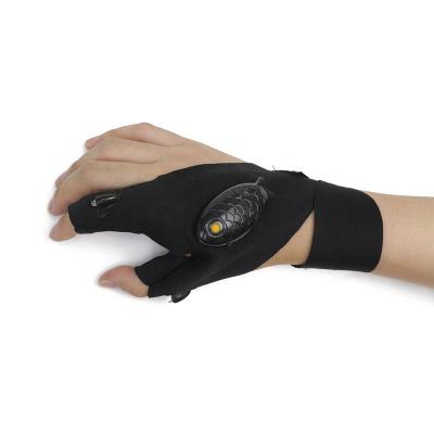 China Adjustable Wrist Strap Night Fishing Flashlight Light Gloves Instruments Gifts For Men/Women Work Light Gloves Fingerles Glove Stretch Unique Led Light for sale