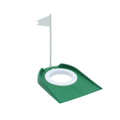 China Eco-Friendly Durable Lightweight Golf Training Aid Putting Cup With Flag Golf Practice Hole And Putter Indoor Outdoor Adjustable Golf Rubber Putting Cup for sale