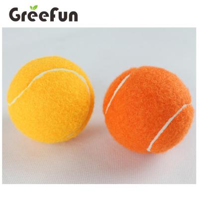 China Good Quality ITF Wool Rubber Tennis Ball For Logo Available Competition Game Tennis Ball Custom Wholesale Machine Rubber Ball For Tennis for sale