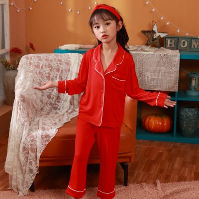 China 2022 QUICK DRY New Summer Bamboo Kurta Pajamas For Kids Designer Silk Pajama Pajama Headband Sets For Teens for sale