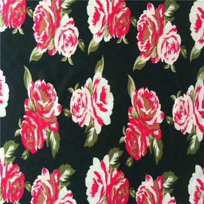 China Plain Memory 95%Viscose 5%Spandex Flower Digital Print Jersey Fabric With Peached for sale