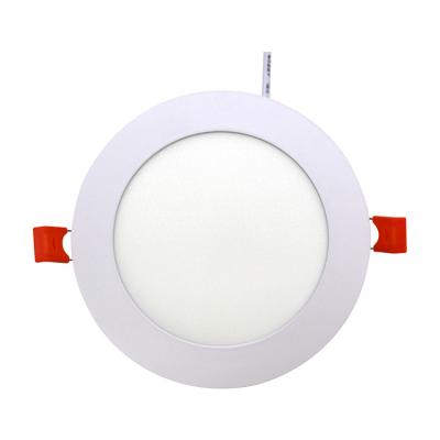 China Slim Aluminum Alloy Retrofit Downlight Wafer Dimmable Indoor Panel Recessed Ultra Thin LED Round Panel Light for sale