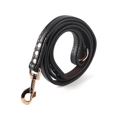 China Durable Soft Leather Dog Collar Metal Side Release Buckle Collars For Dogs Adjustable PU Leather Pet Collars for sale