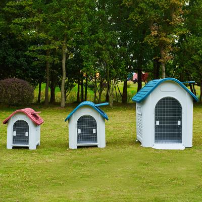 China OEM Larger Dog Kennel Houses Pet Sunshade Pet Carrier Backyard Breathable Dog Kennel Home House Kennel With Door for sale