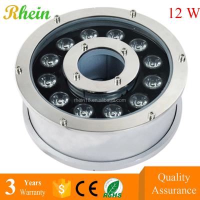 China Hot Underwater Landscape Lamps 12W IP68 RGB LED Fountain Lights Submersible Of LED Pool Fountain Ect Spa Pool Villa Landscape Products Price List for sale