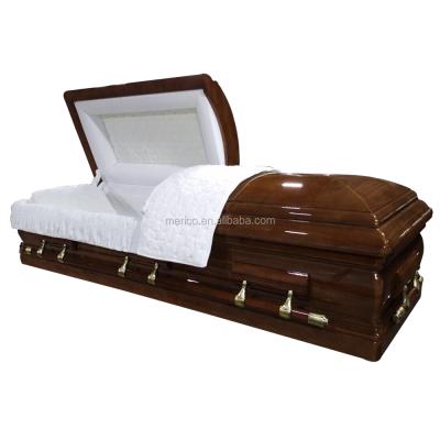 China DEMILLE style american funeral coffin and wooden casket made in china for sale