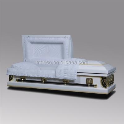 China Wholesale Purchasing china coffin style KM1807 american steel metal casket burial for sale