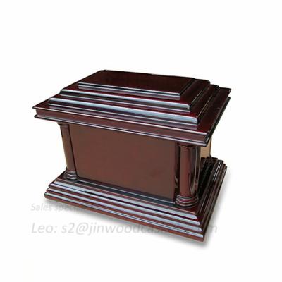 China Cheap American Style Cremation Urns For Ashes As Hot Selling Funeral Urns For Ashes Poplar Veneer MDF for sale