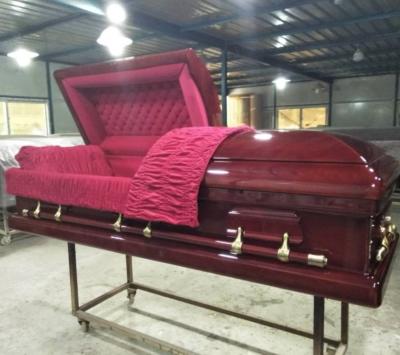 China American Style 88217 Magistrate Casket Casket Funeral Price Red Colors for sale