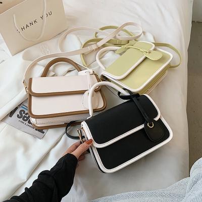 China 2021 New High Quality Lady Small Square Box Lady Handbags Women's Handbags Tide Lock Buckle Elegance Korean Purse for sale