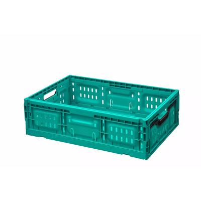 China Industrial Use Folding Mesh Plastic Folding Crate Storage Carrying Box Cases for sale