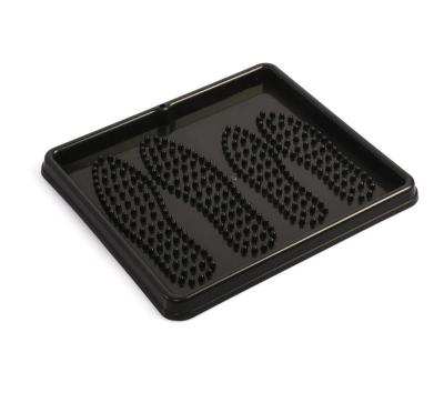 China Viable Wholesale Cheap Waterproof Competitive Duty Black Large Boot Tray For Shoes Shoe Mat for sale