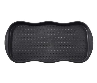 China Durable Custom Universal Boot Mat Rectangular Large Black Plastic Shoe Boot Tray for sale