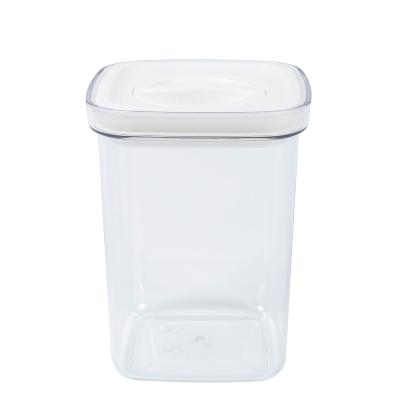 China Plastic Freshness Keeping Lid Air Container Storage Box With Lid Seal Clear Tight Seal Jar Air Storage Food Food Bins Customized PET Kitchen Bins for sale