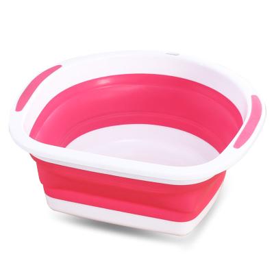 China Sustainable Modern Plastic Folding Plastic Tpr pp Water Basin For Hand Hair Washing Kids Wash Basins for sale