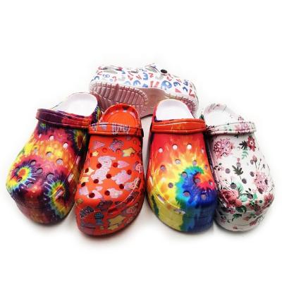 China Wholesale Newest EVA Garden Shoes Sexy High Heel Ladies Girls Summer Fancy Platform Printed Sandals Clogs Women Shoe Clogs for sale