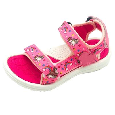 China Wholesale High Quality Child's Sliver Girl's Sandals Strap Flat For Kids Summer Beach Sandals Girls Outdoor Rise Walking Shoes for sale