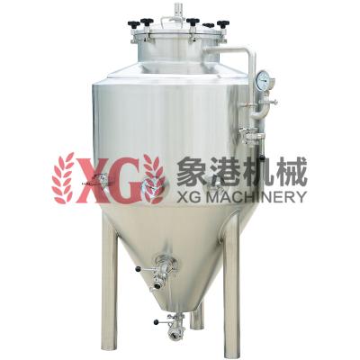 China Hotels 300L 3HL 2BBL Insulated Top Manhole Stainless Steel Beer Fermenter Fermentation Vessel for sale