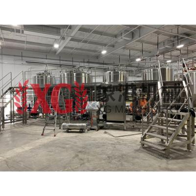 China Professional Hotels 5000L 50HL 40BBL SS Three Vessel Brewhouse Beer Brewing Professional Steam Heated Automatic Systems For Sale for sale