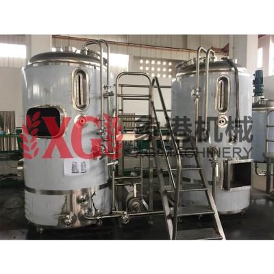 China Hotels 500L 5HL 4BBL Stainless Steel Direct Fire Heating Combined 3 Vessels Brewing Equipment Brewery Beer System in China for sale