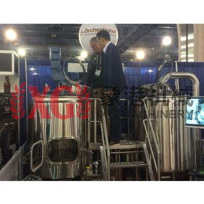 China Hotel 1500L 15HL SUS304 Heating Two Vessel Brewery Kettle Electric Kettle Tank-Material Beer Brewing for sale