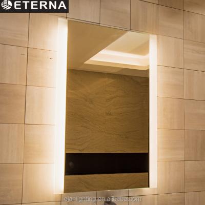 China Retangular Broadway Illuminated Modern Waterproof Bathroom Mirror Attached Light On Both Sides for sale