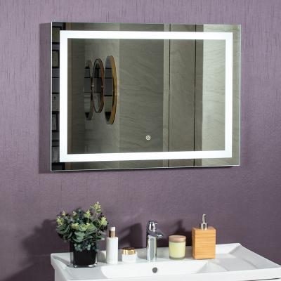 China Illuminated Custom Frameless Bathroom Lighted LED Mirror For Hotel for sale