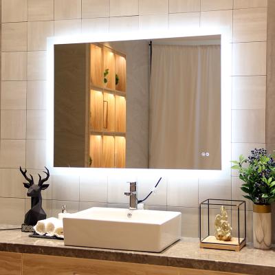 China Illuminated Custom Design Fogless Hotel Bathroom Vanity Mirror for sale