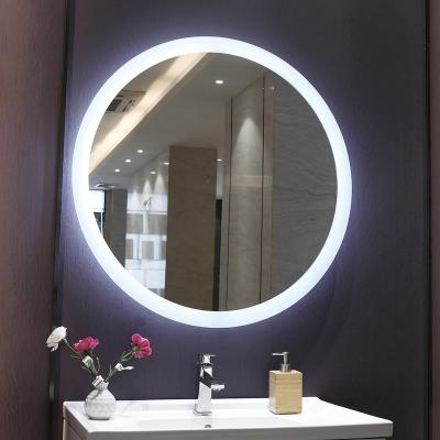 China Custom Round Modern Luxury Vanity LED Light Smart Bathroom Vanity Mirror Light Home Decor Shower Wall Fogless Mirror for sale