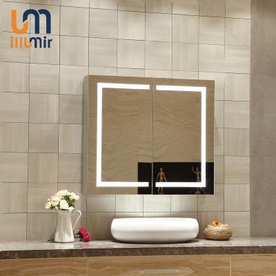 China High Quality Custom Decorative Rust LED Lighted Hot Selling Bathroom Mirror Resistant Cabinets for sale