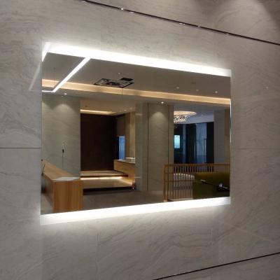 China Luminous High Quality Decorative Wall Mounted Frameless LED Bathroom Backlit Mirror With Demister for sale