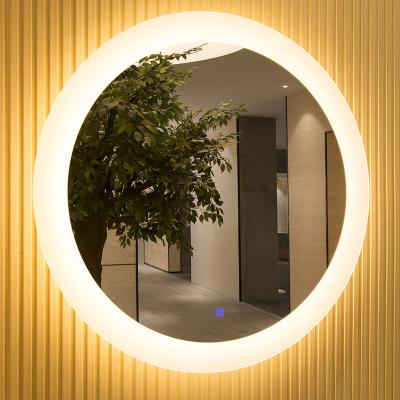 China ETERNA Lighting IP44 Light Rating Illuminated Decorative LED Wall Bathroom Mirror With LED Light for sale