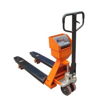 China High Quality Smooth Hydraulic Hand Pallet Scale Digital Hand Pallet Balance Stainless Steel/Truck Jack 2000Kg Manual Weighing Scale for sale