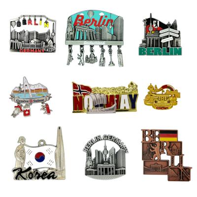 China Shape Manufacturer 3d Country Bottle Opener Fridge Magnet Souvenir Metal Custom Zinc Alloy Tourist Fridge Magnet for sale