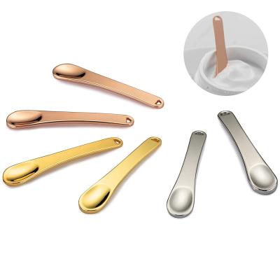 China Beauty Care Do Tools Mini Zinc Alloy Makeup Mini Spatula Cosmetic Facial Cream Spoons Beauty Spoon Scoop Cosmetic Spoon for sale