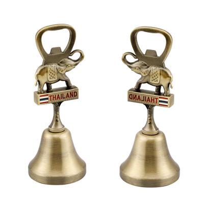 China Custom Europe Metal Thailand Souvenir Dinner Bell Bottle Opener Souvenir Bell for sale