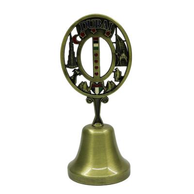 China Custom Brass Dubai Metal Antique Dubai Tourist Souvenir Bell Dinner Bell for sale