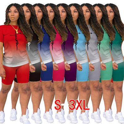 China QUICK DRY Women Faith Outfits Breathable Sportswear Two Piece Summer Jogging Sets Woman Shorts Faith Two Piece 2 Swatsuits Set Wholesale for sale