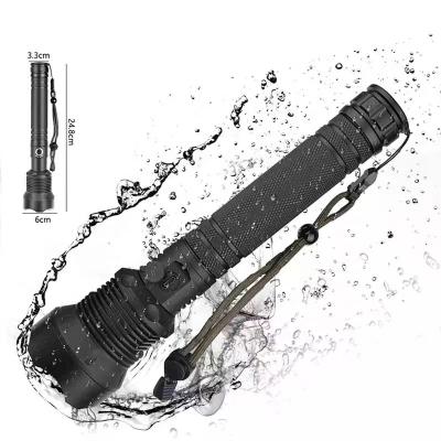 China Digital Power Display Outdoor Camping Waterproof High Power Zoom XHP70 LED Flashlights 2*26650 Integrated Tactical Set for sale