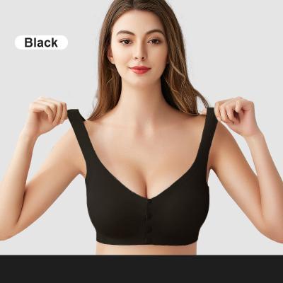 China One-Piece Type Comfortable Natural Gathered Elastic Bra Front Opening Buckle Woman Care One-Piece Wholesale Type Top for sale