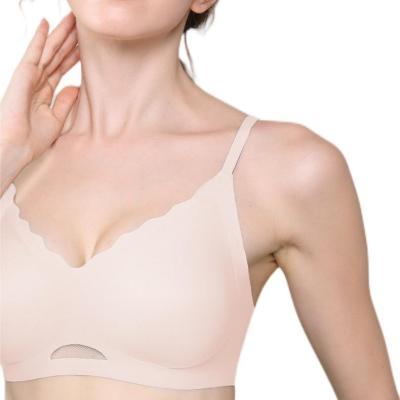 China New Self Edition Bra Antibacterial Comfortable Seamless Breathable Fixed Cup Machine Washable High Quality Women Underwear for sale