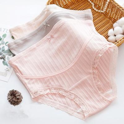 China Wholesale QUICK DRY Women's High Waist High Briefs Cotton Abdomen Support Woman Lace Briefs Adjustable for sale