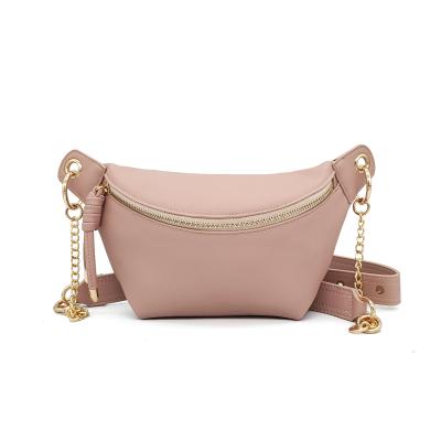 China Hot PU Fashion Designer Young Lady Middle Girl Chain PU Saddle Cross - Body Bag for sale