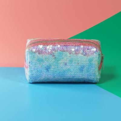 China NATIONAL Shiny Bag Sequin Makeup Bags Mermaid Sequin Cosmetic Bag for sale