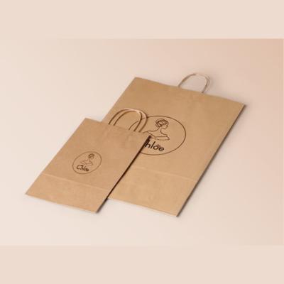 China Cheapest Price Recyclable Paper Bags With Handle With Free Customs Service for sale