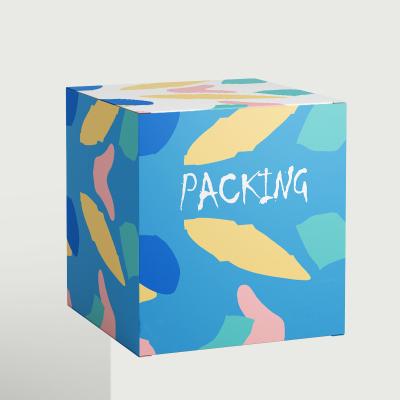 China Custom Recycled Materials Logo Wig Box Packaging Package Hair Extension Packaging Box for sale