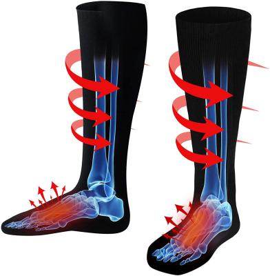 China Antibacterial In Running Winter Warm Men Work Foot Massage Electric Battery Heated Socks for sale