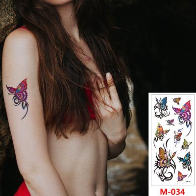 China Temporary Colorful Waterproof 3D Printing Butterfly Tattoo Sticker for sale