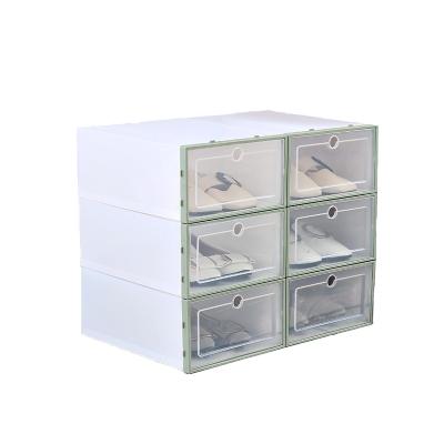 China Viable Clear Shoe Organizer Sneakers Organizer Storage Box With Lid Plastic Container Storage Box for sale